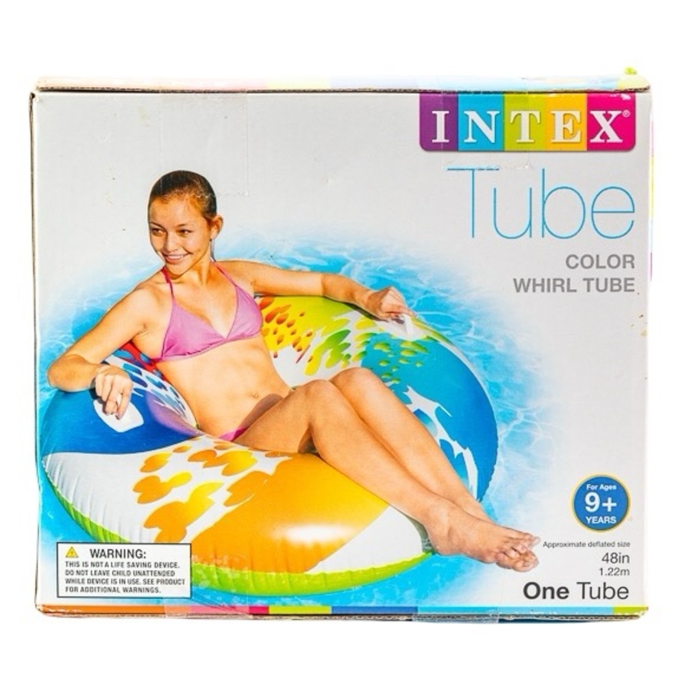 🌈 NEW! Intex Color Whirl Tube Pool Float – 48” – NEW in Box